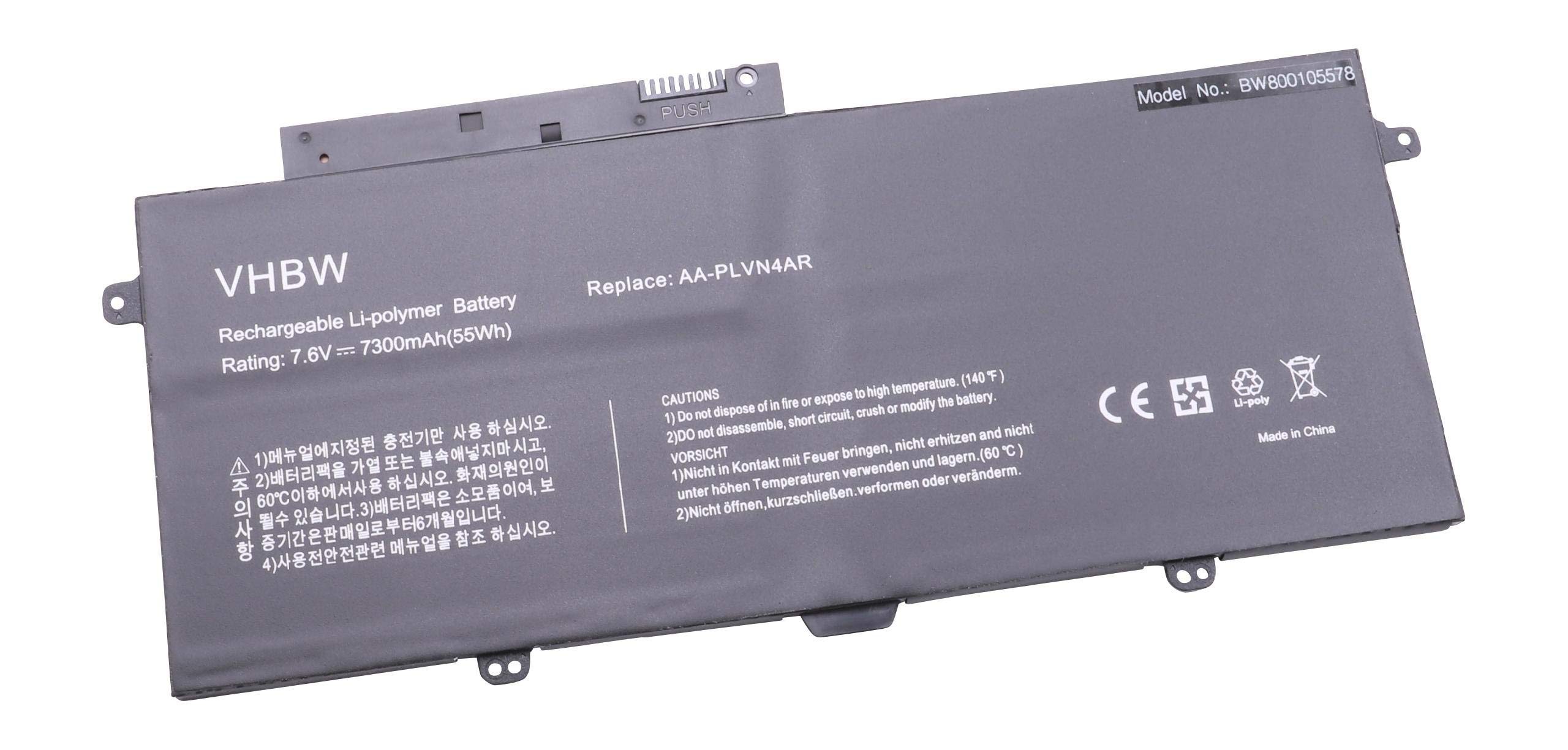 vhbw Batería reemplaza AA-PLVN4AR para Notebook (7300 mAh, 7,6 V, Li-Poli)