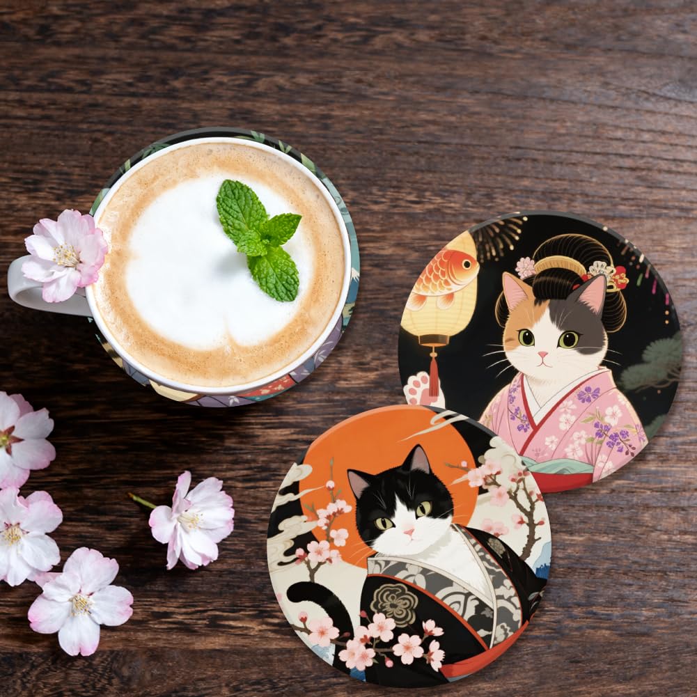 8 Pièces sous-Verres de Peinture de Diaant, 5D DIY Dessous de Verre Diaond Painting, sous