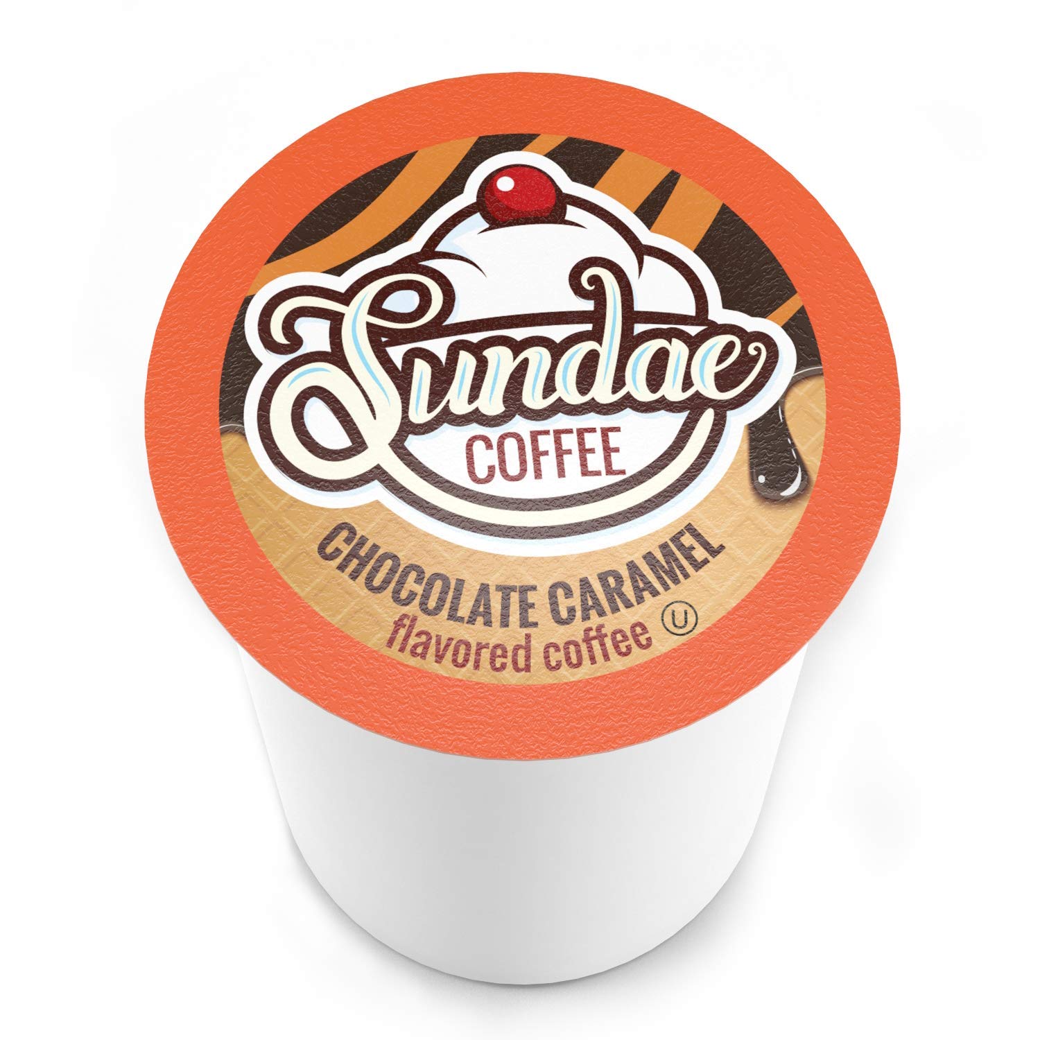 Sundae Ice Cream Flavored Coffee Pods, Compatible with 2.0 Keurig K-Cup Brewer, (Chocolate Caramel) 48 Count