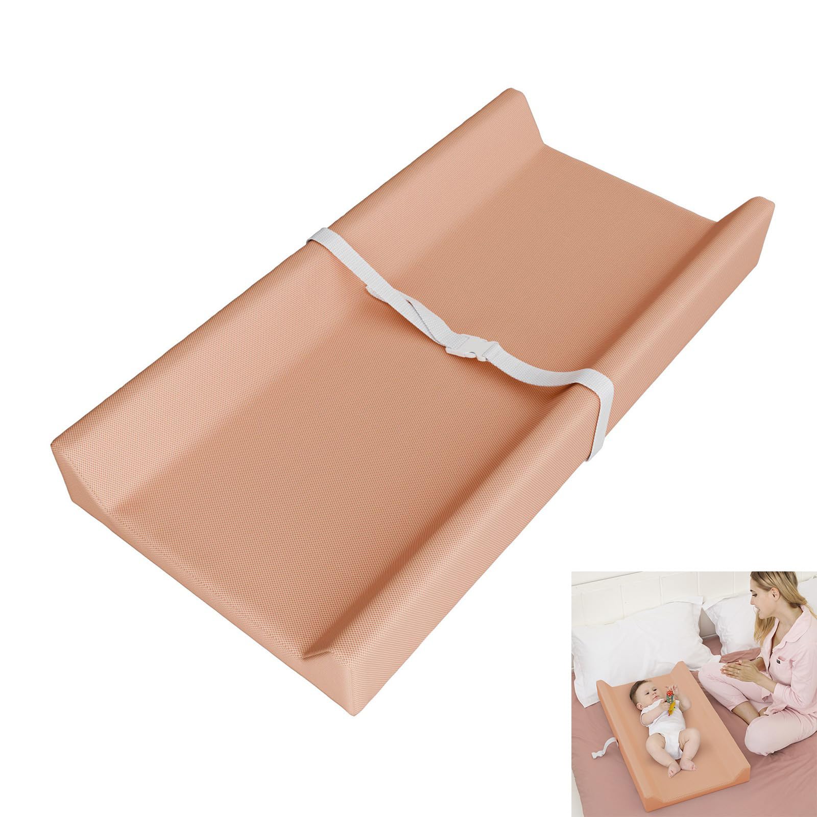 Cambiador de pañales portátil para recién nacidos, resistente al agua, cojín para el hogar, guardería o viajes, uso diario, almohadilla extraíble y lavable