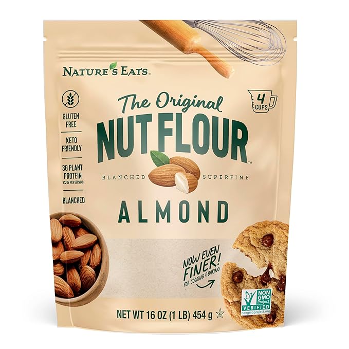 Natureโs Eats Superfine Almond Flour - Finely Sifted, Blanched Gluten