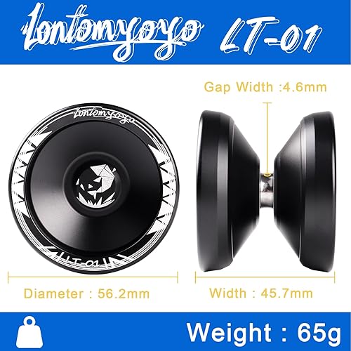 Miniatura 3 de LONTOMYOYO Yoyo profesional que no responde para profesionales y yoyos receptivos para niños principiantes, rodamientos de respuesta reemplazables,