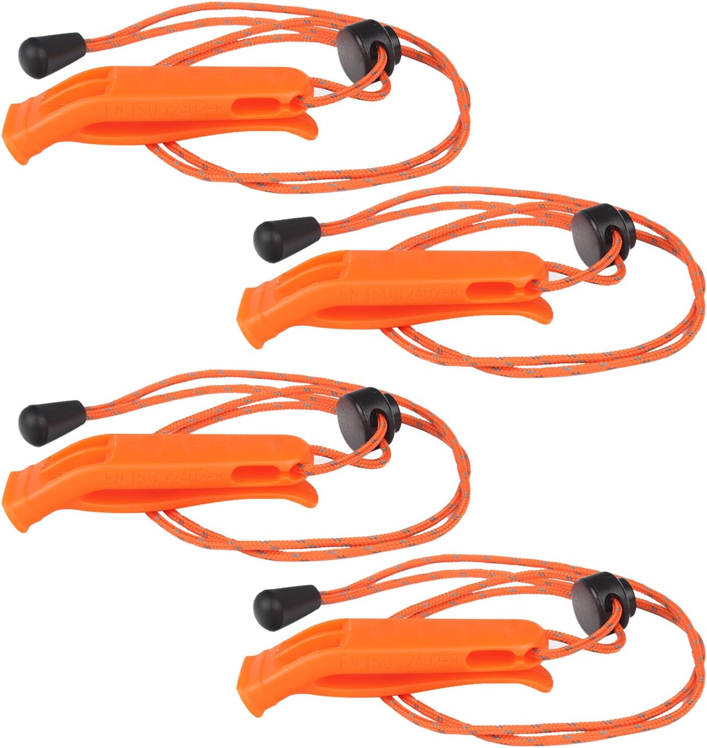 4PCS Emergency Whistle with Adjustable Lanyard, Loud Plastic Whistles for Boat Fishing Hiking Kayaking Camping Safety Survival Signal 4PCS Emergency Whistle with Adjustable Lanyard, Loud Plastic Whistles for Boat Fishing Hiking Kayaking Camping Safety Survival Signal