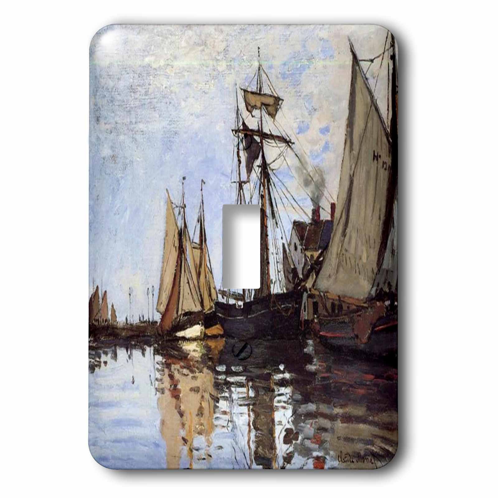 Bateaux à Honfleur Monet interrupteur bascule multicolore pour cacher les plaques usées