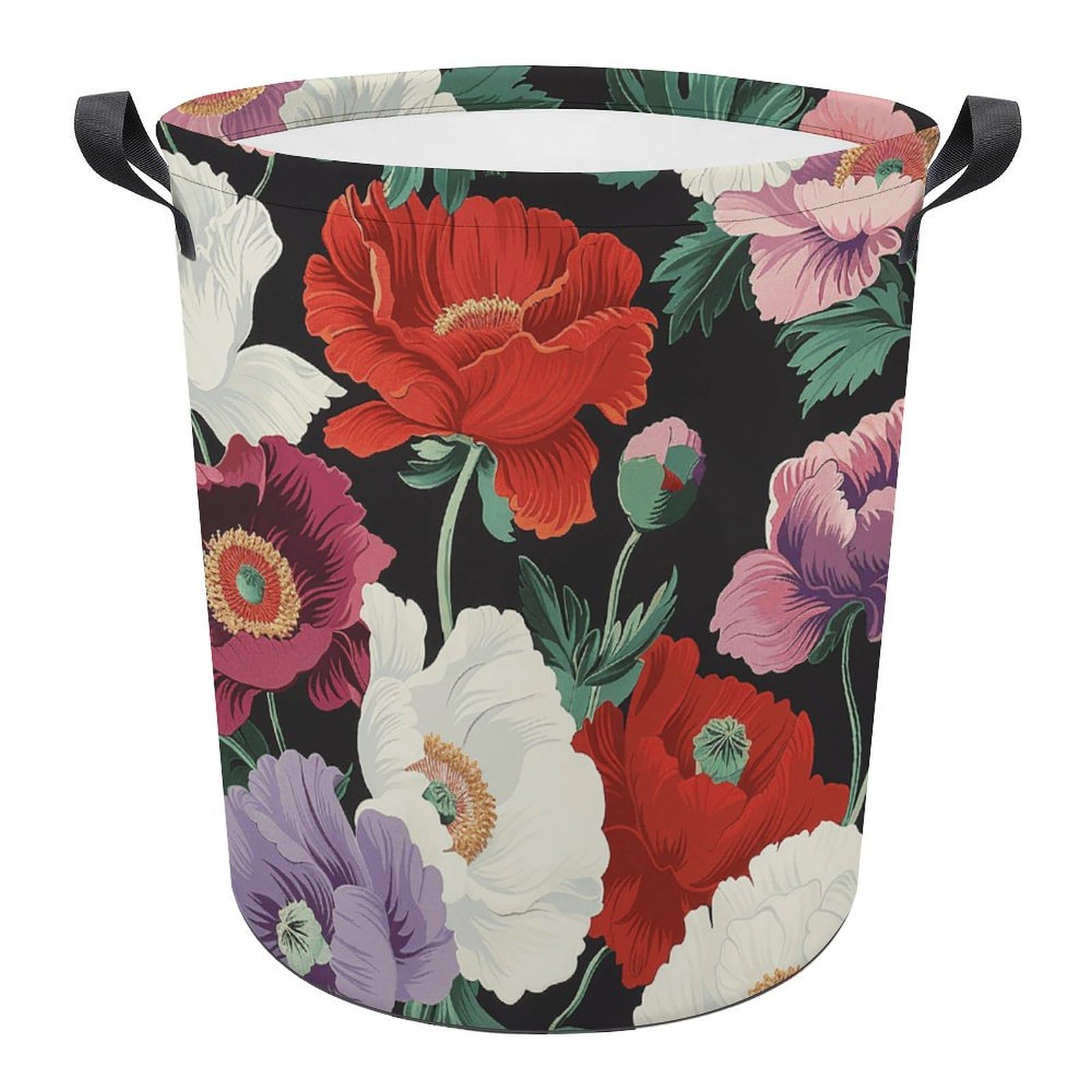 Panier à linge très grand format imprimé pétales bac de rangement pliable pour vêtements