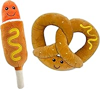 Vista 14 de Giftable World – Juguete de peluche de 24.1 cm para mascotas, perro de maíz con chirriador