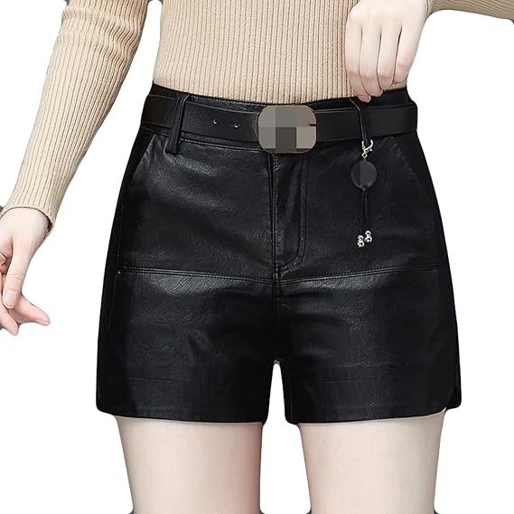 Amazon ショートパンツ ボトムス ぽっちゃり 大きめ ゆったり ビッグ ビッグサイズ 10代 代 30代 40代 柔らかい生地 伸縮 大きいサイズ レディース 大人 冬 オフィス 黒 暖かい ストレッチ レザー調 フォーマル パンツ ショートパンツ 通販