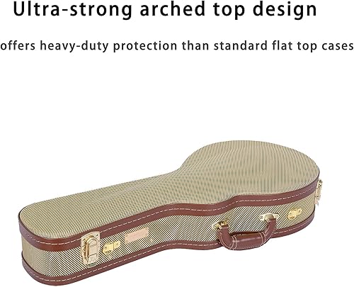 Miniatura 85 de Crossrock Estuche rígido de madera para guitarras eléctricas Les Paul con correas de hombro extraíbles-Tweed (CRW700LTW)