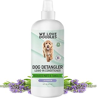 We Love Doodles Dog Detangler Spray - Leave-in Conditioner for Dogs - Dog Detangling Spray - Dematting Spray for Dogs - Tangle Remover - Made in The USA (Lavender)