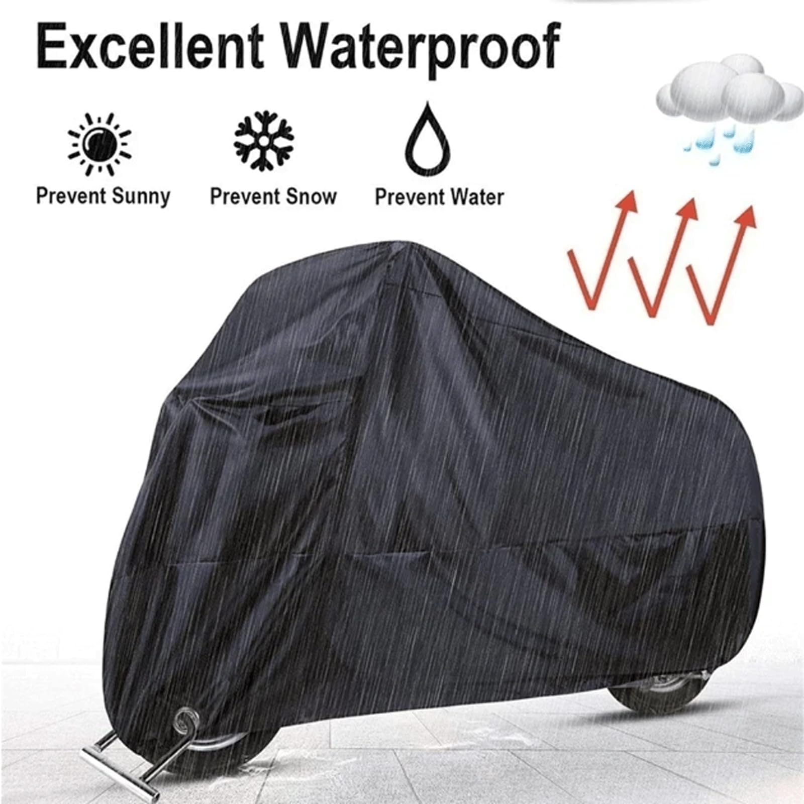 Housse de vélo Housse de Protection pour vélo d'extérieur, imperméable, Anti-poussière et Anti-Soleil, pour Moto et Scooter Housses de vélo