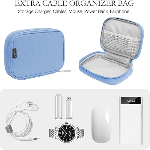 Miniatura 6 de Simpolor Funda para laptop delgada de algodón perla para laptop delgada de 13.3 pulgadas, funda antiarañazos para laptop de 13.3 pulgadas con bolsa