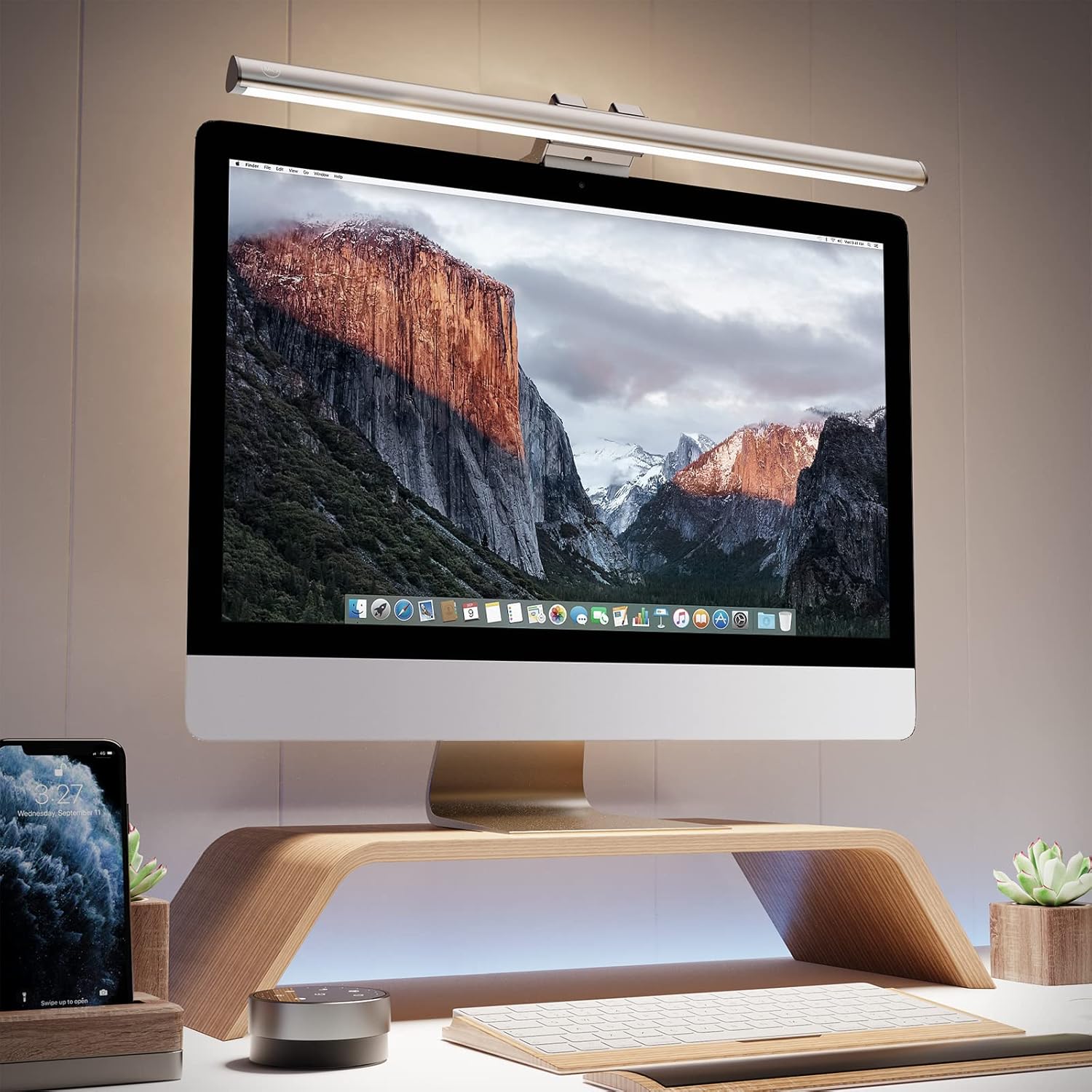 MG Monitor Light Bar, LED Computer Light with Wireless Controller RGB ...