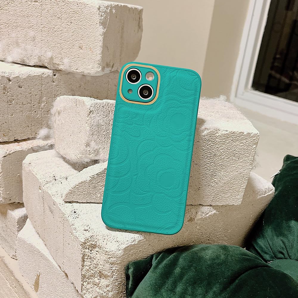 Étui de protection d'objectif floral pour iPhone 13 12 11 Pro Max coque souple A4