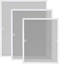 UISEBRT Insect Screen Window Fly Screen with Aluminium Frame Mosquito Screen Fly Protection Tension Frame No Drilling Required 100 x 120 cm White