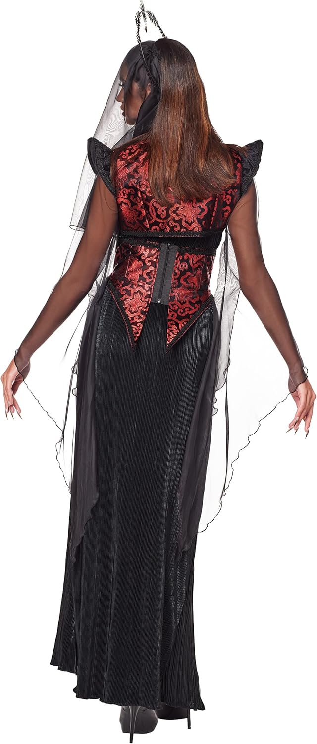 Spirit Halloween The Signature Collection Adult Dark Priestess Costume | Signature Costumes | Black Thigh-High Slit Dress