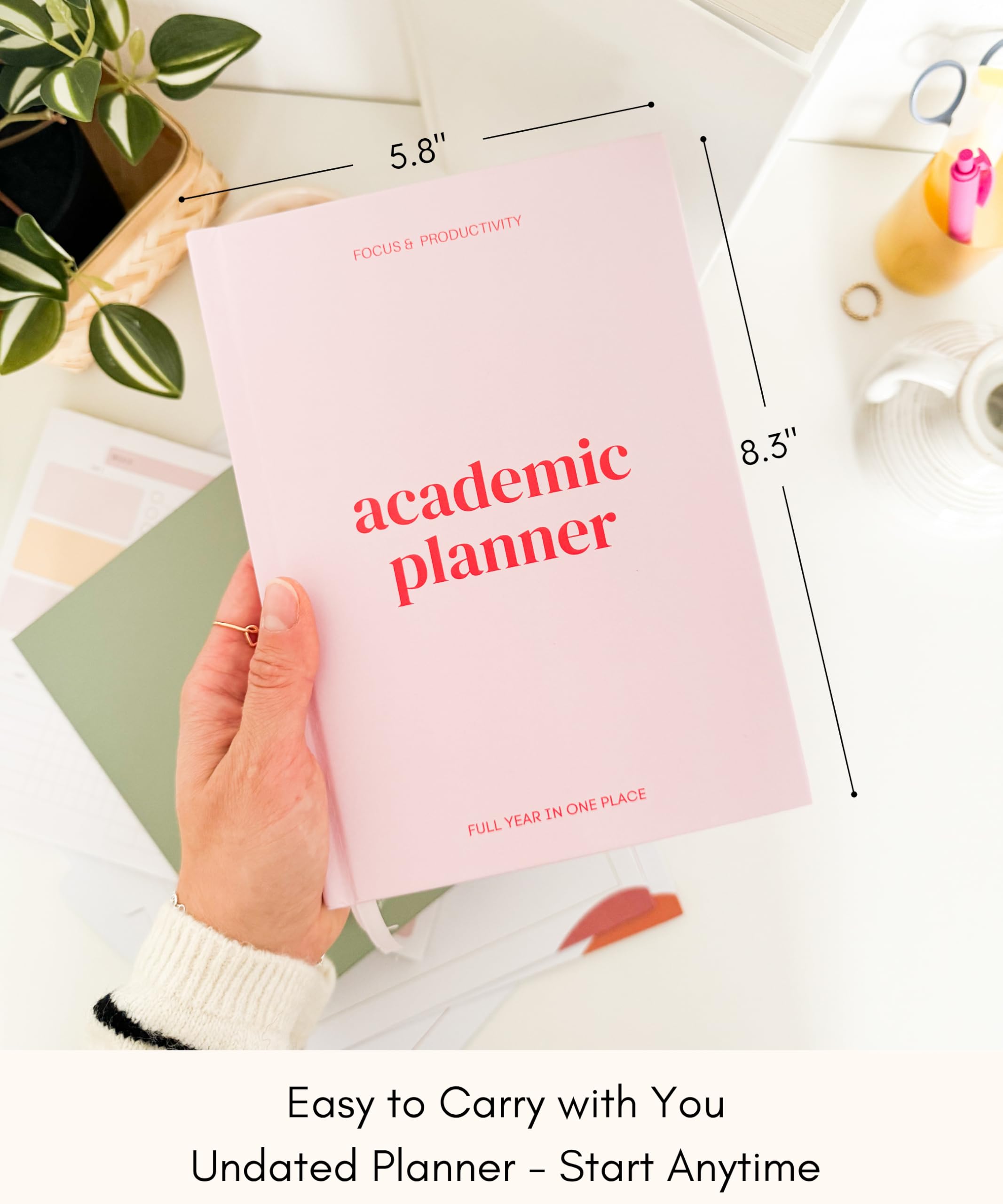Lamare Planificador académico 2026-2027 - Agenda semanal sin fecha para estudiantes universitarios | Planificador escolar para escuela secundaria, universidad, estudiantes de enfermería y escuela en casa