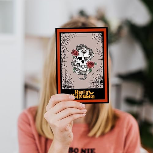 Miniatura 6 de CRASPIRE Sellos transparentes de silicona con calavera gótica, mariposa, flores, reloj vintage de Halloween, sello de goma transparente, sello de