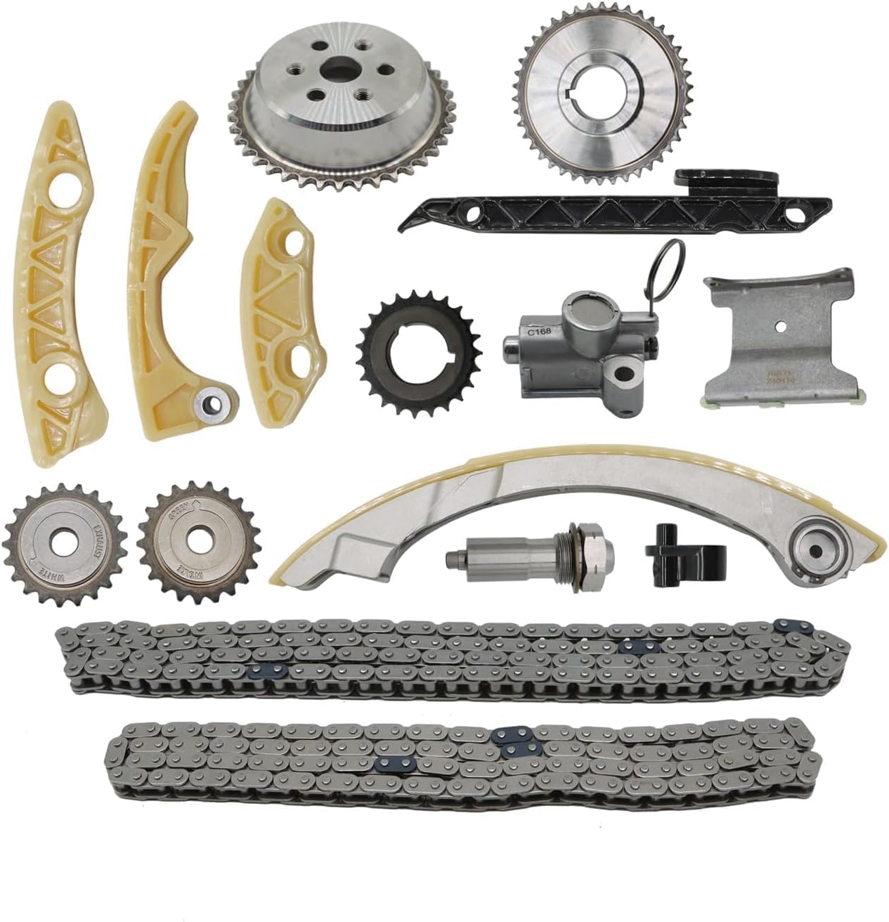 9-4201S Engine Timing Chain Kit Compatible with LaCrosse G5 G6 Aura Terrain Malibu Cobalt Equinox HHR 2.0L 2.2L 2.4L L4 Engine 2006-2017, Replace 9-4201SX 12680750