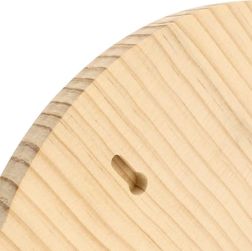 Miniatura 9 de SINJEUN Paquete de 6 placas redondas de madera de 10 pulgadas, placas redondas de madera de 34 pulgadas de grosor con agujero para colgar, pintar y