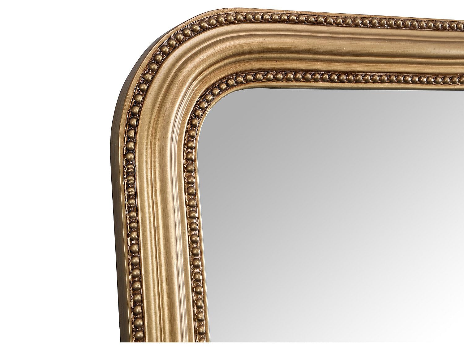 Venta-Unica - Espejo Estilo Vintage de Madera de paulonia - Ancho 80 x Alt. 180 cm - Dorado Efecto latÛn- Heloise
