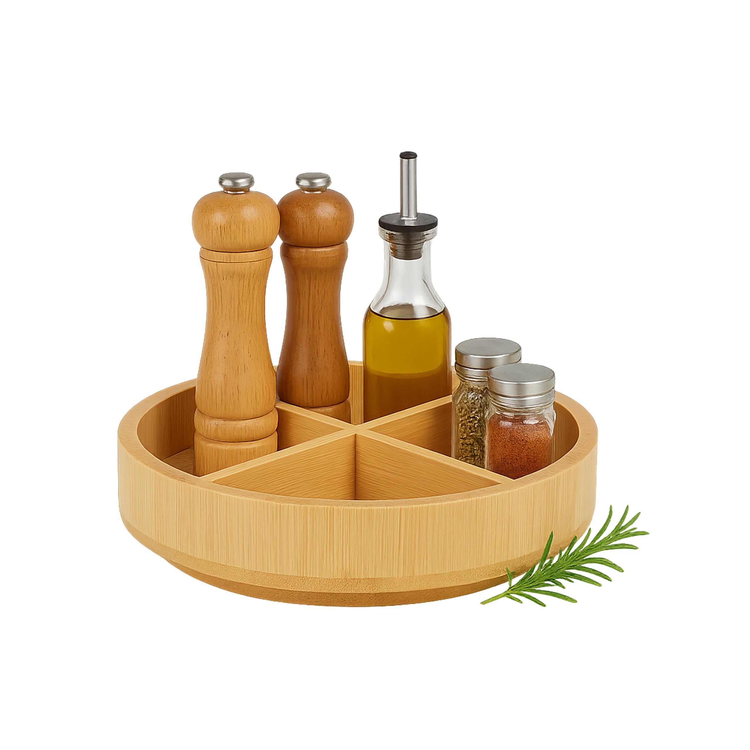 Relaxdays Drehteller, Bambus, 360 drehbar, 4 Fcher, entnehmbare  Trennwnde, HxD: 6 x 23,5 cm, Gewrz Organizer, Natur : Amazon.de: Kche,  Haushalt & Wohnen