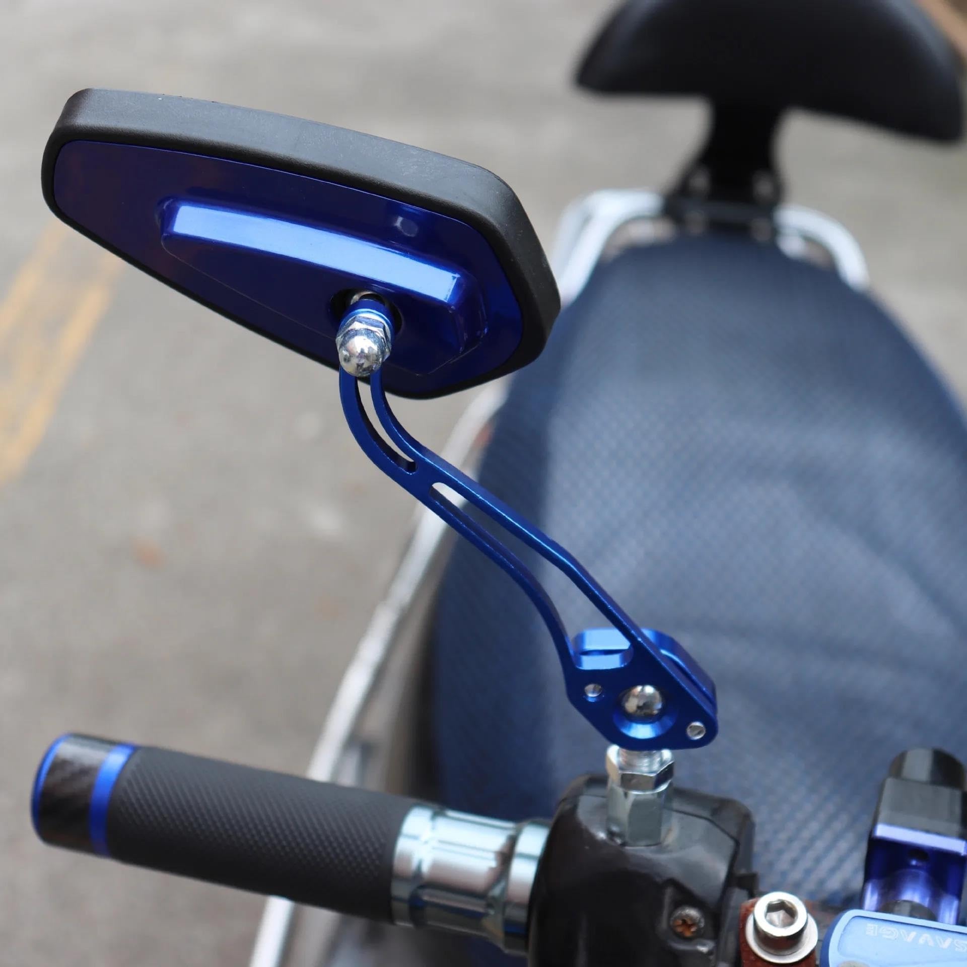 Accessorio esterno 1 Paio Di Specchietti Retrovisori Per Moto Pezzi Ricambio Per Laterali Accessori Per 8mm 10mm Per Suzuki(Argento)