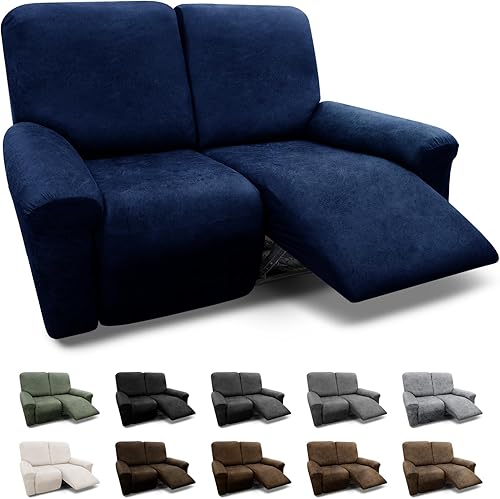 Miniatura 113 de Fundas para sillón con cojines en forma de T de 2 piezas, apariencia de cuero, funda para sofá, funda para silla, protector elástico para muebles,