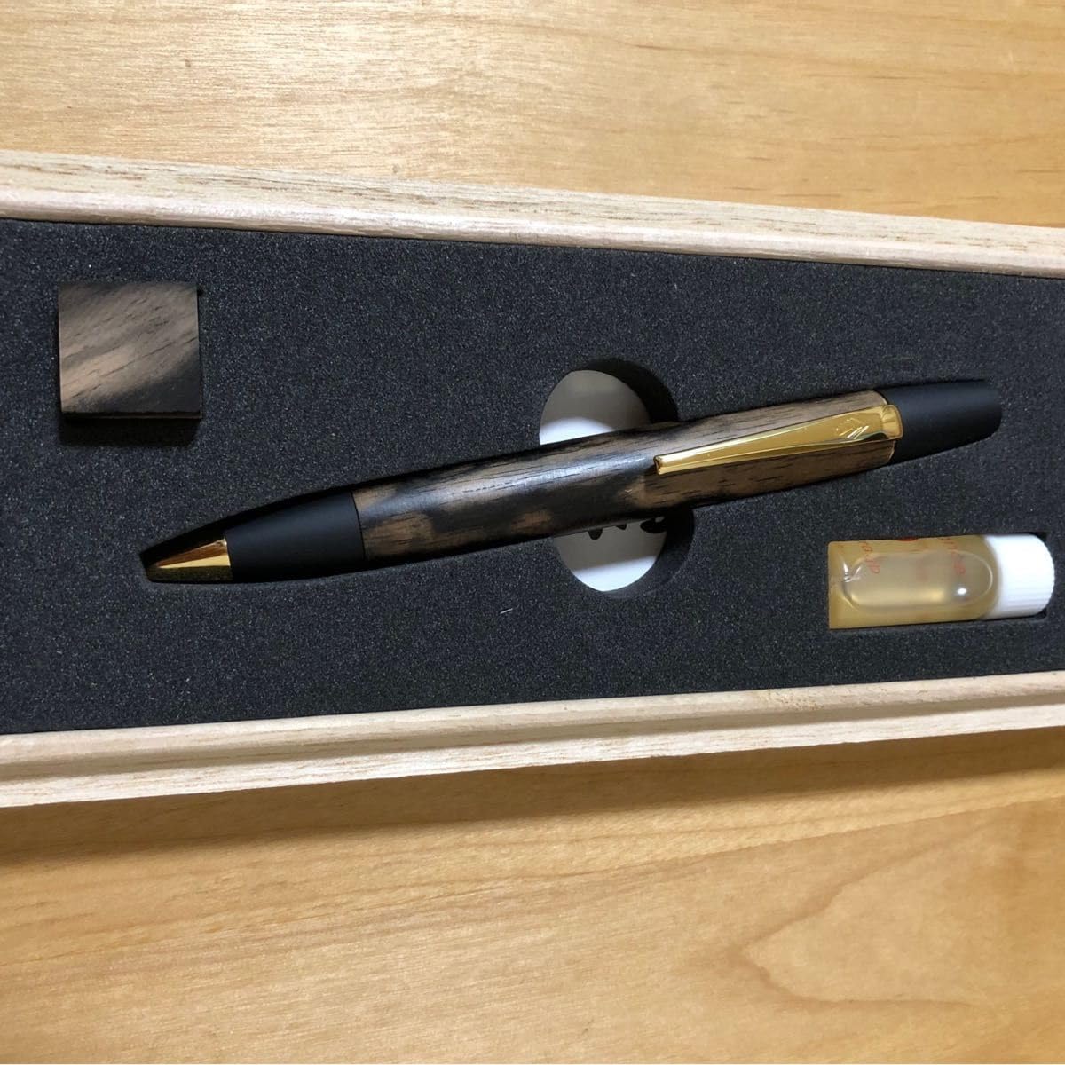 野原工芸 特上 黒柿 ボールペン ロータリー ゴールド 文房具 文具 