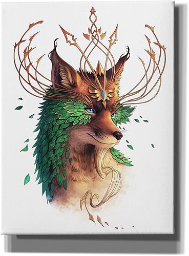 Miniatura 1 de Epic Graffiti 'Fox Colored' por JoJoesArt, lienzo para pared, 12 x 16 pulgadas