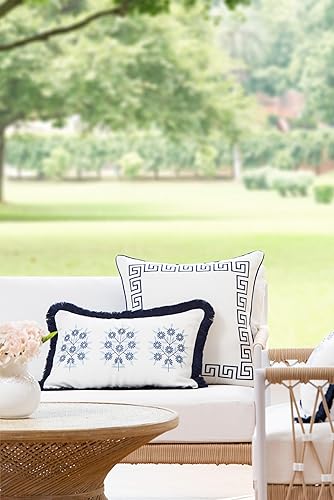 Miniatura 2 de Hofdeco Premium Funda de almohada Coastal Patio para interiores y exteriores, 20 x 20 pulgadas, repelente al agua para patio trasero, sofá, llave