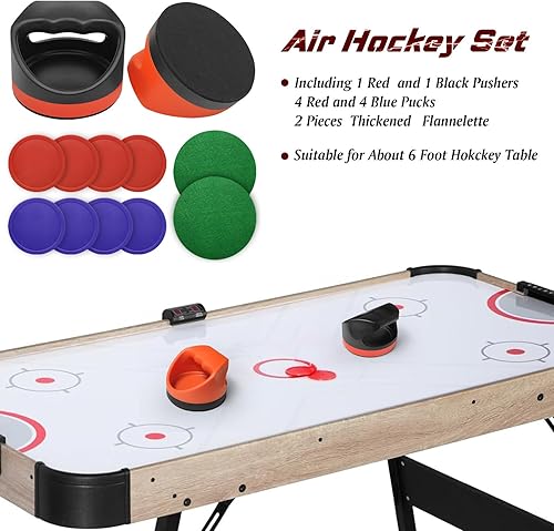 Miniatura 4 de Empujadores de hockey de aire, palas y palas de hockey de aire, asas de portería, accesorios de repuesto para mesas de juego, incluyen 2