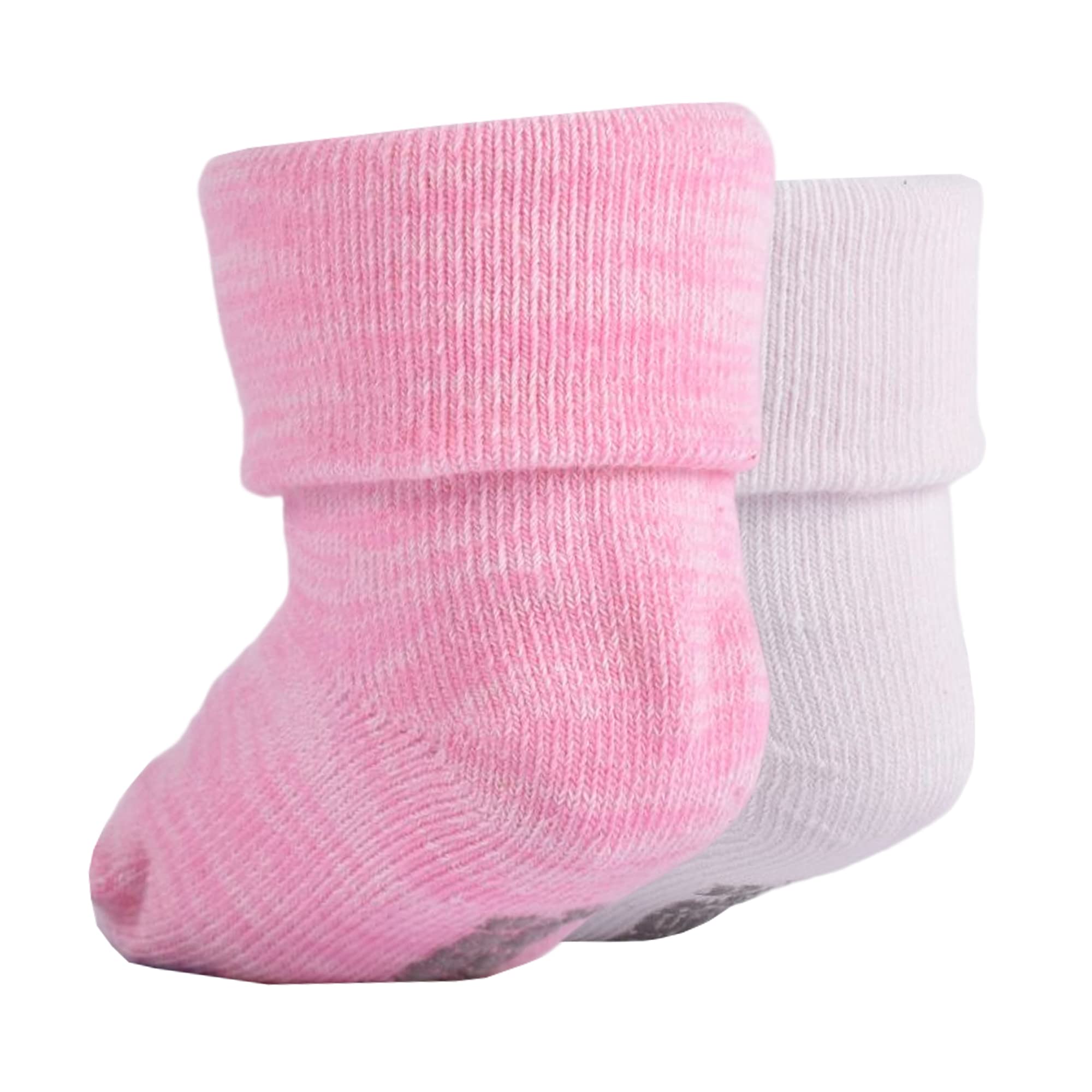 Under Armour Baby Girls Knit Bootie Sock, Pink (2-Pack), 0-6 Months
