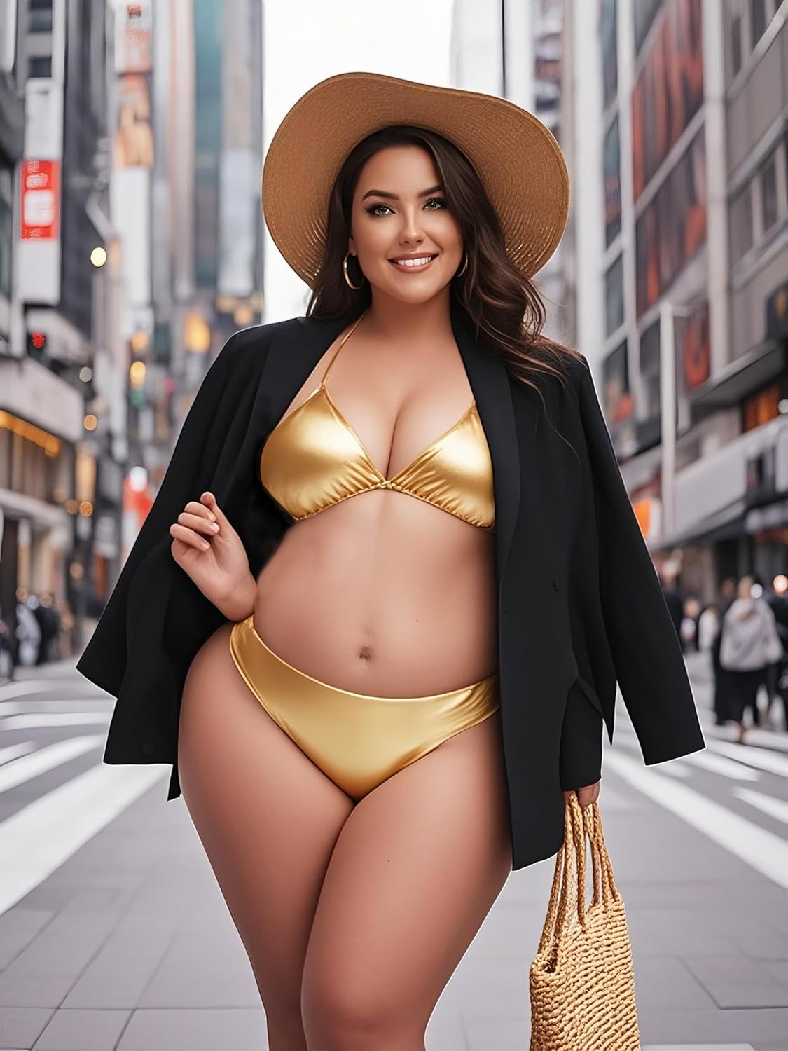 Sexy Bikini Sets for Women Two Piece Swimsuit - String Triangle Bikini Cheeky Boho Gold Brazilian Style Low Rise - Image 7