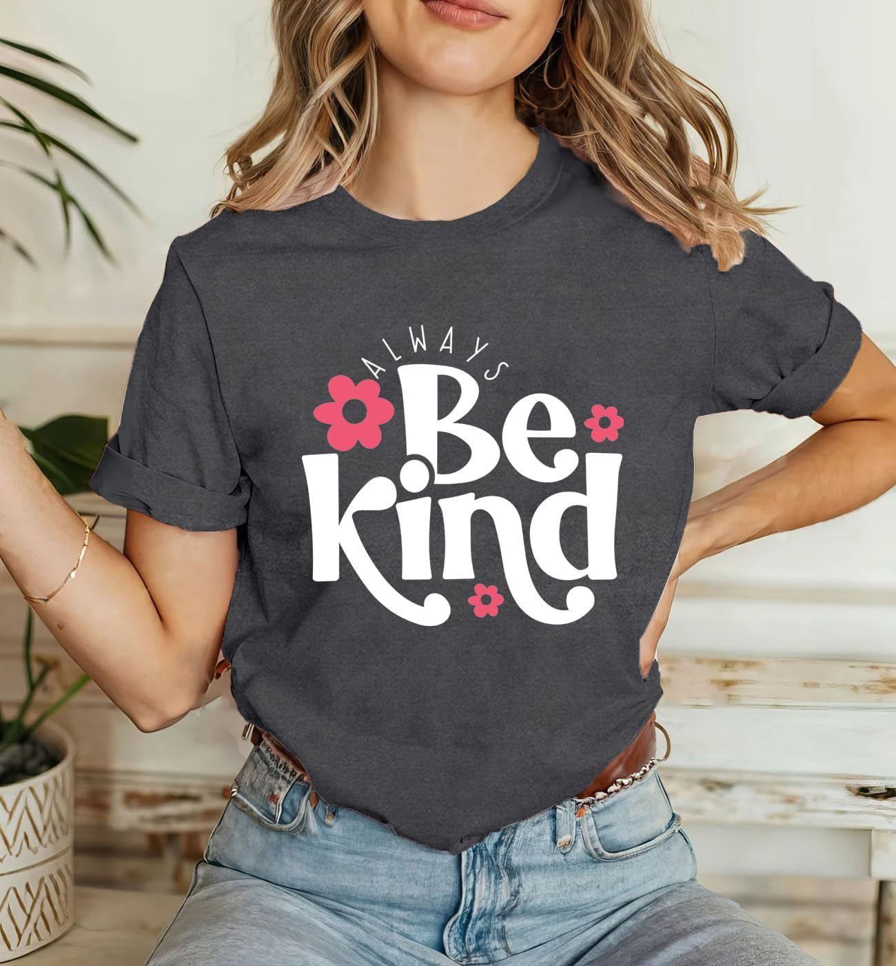 Be Kind Shirt for Women Kindness Teacher T-Shirt Inspirational Teacher Tee Tops - Image 3