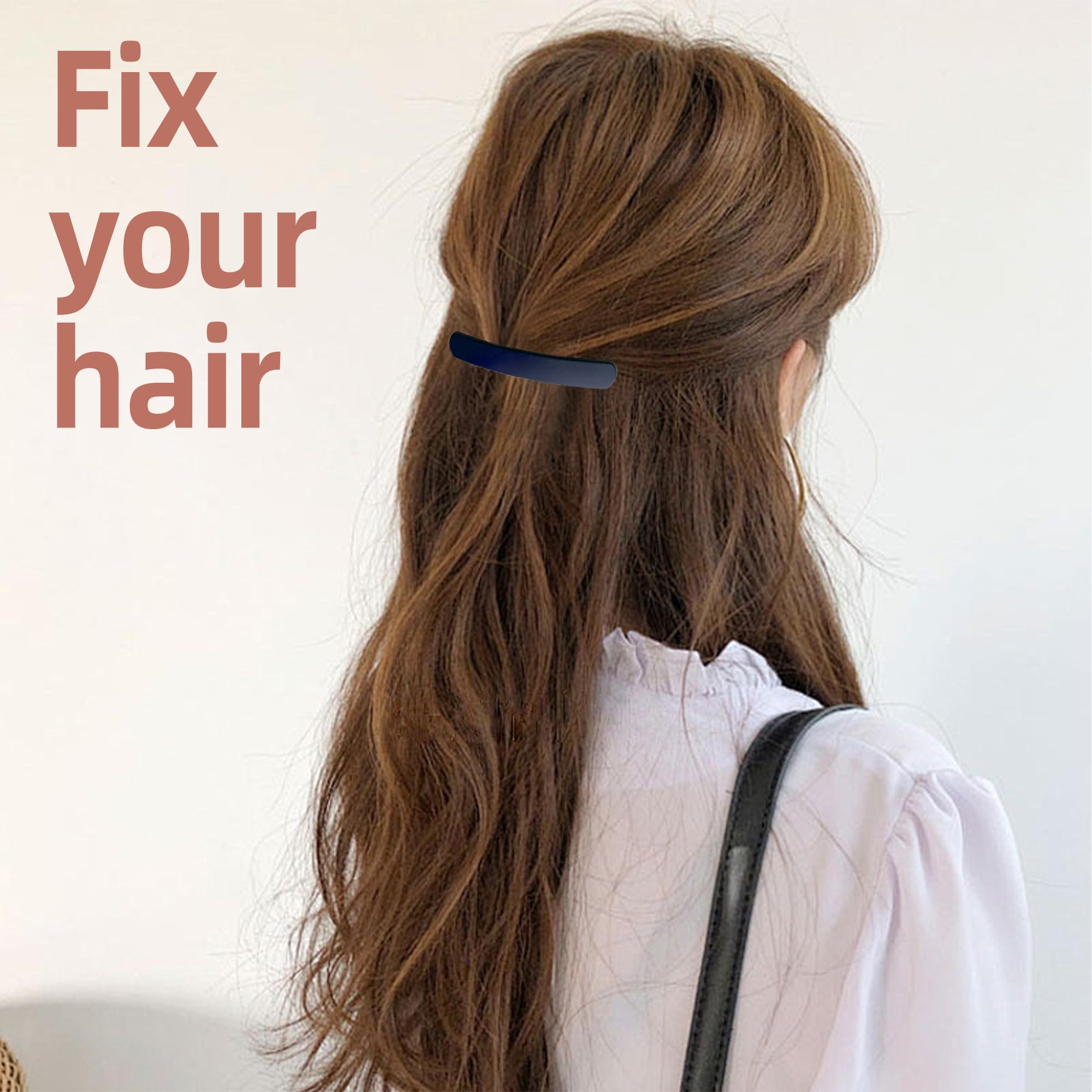 6 Pcs Matte Hair Barrettes for Women No Hair Damage Compact Lightweight Easy to Carry Barrette Hair Clips Women Elegant Decoration Enhances Temperament Barrette Hair Clips Fits Girls or Lady - Image 4