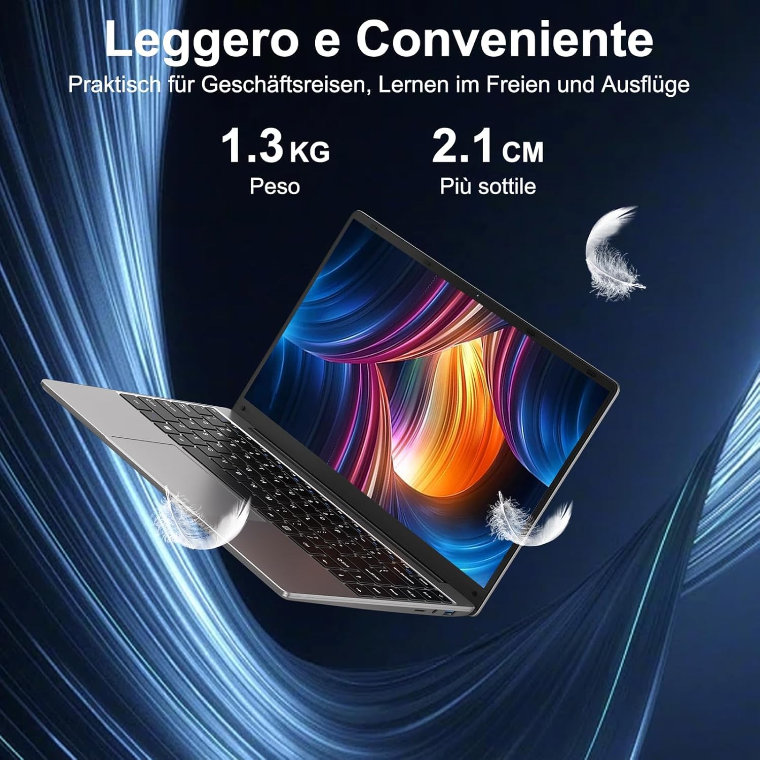 bvate PC Portatile 14 pollici Notebook Win 11 upto 2.8 GHz 128 GB ROM Supporta l'espansione SSD 1TB Celeron N4020 2.4G+5G WiFi 4.2 USB HDMI Tastiera italiana membrana mouse senza fili-Grigio-FXJ
