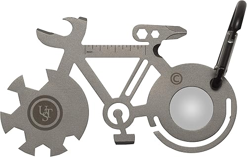 UST Tool-a-Long Mosquetón multiherramienta con construcción duradera y compacta de acero inoxidable para caminatas, kayak, campamentos, viajes y