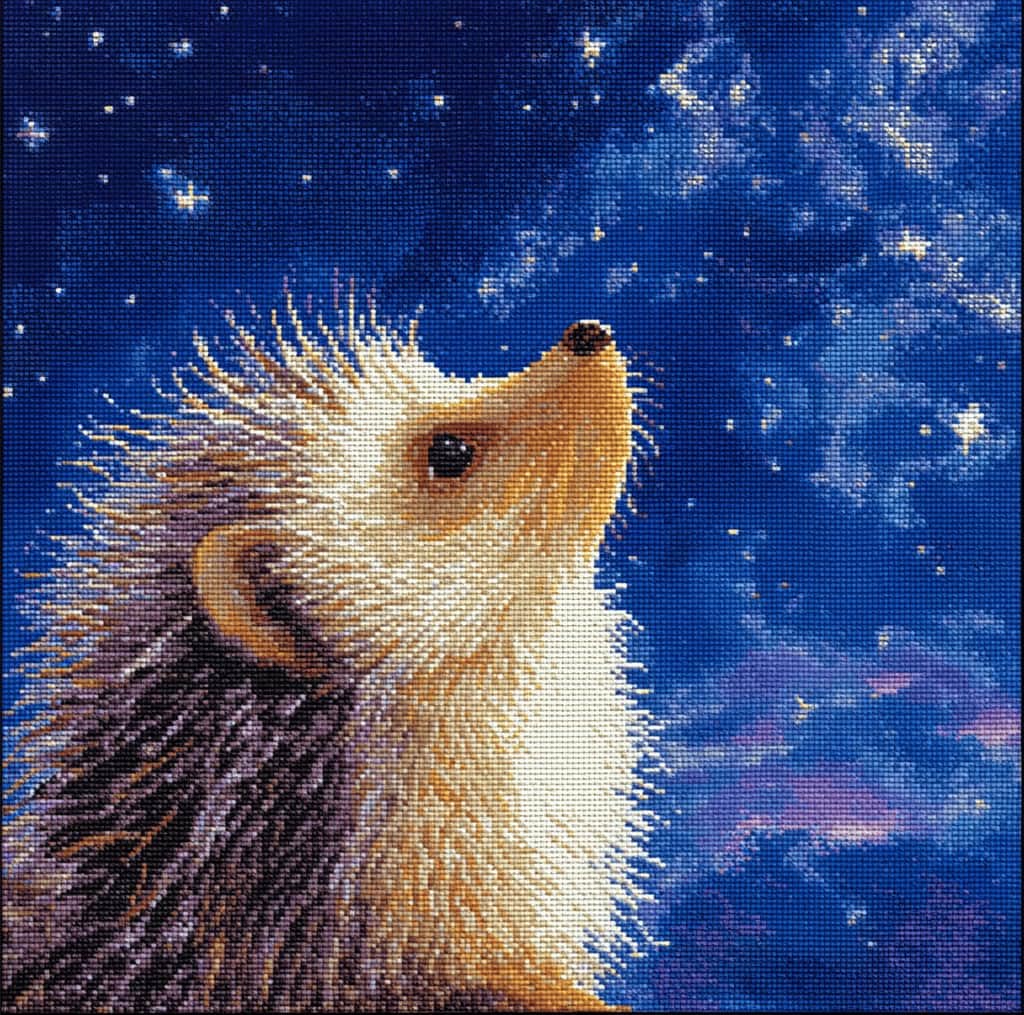 Kitquiver Latch Hook Kits for Adults Hedgehog Rug Cover Pillowcase Beginner