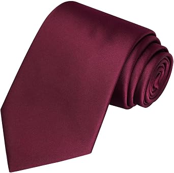 KissTies 63 XL Tie Mens Extra Long Solid Satin Necktie For Big And Tall Men