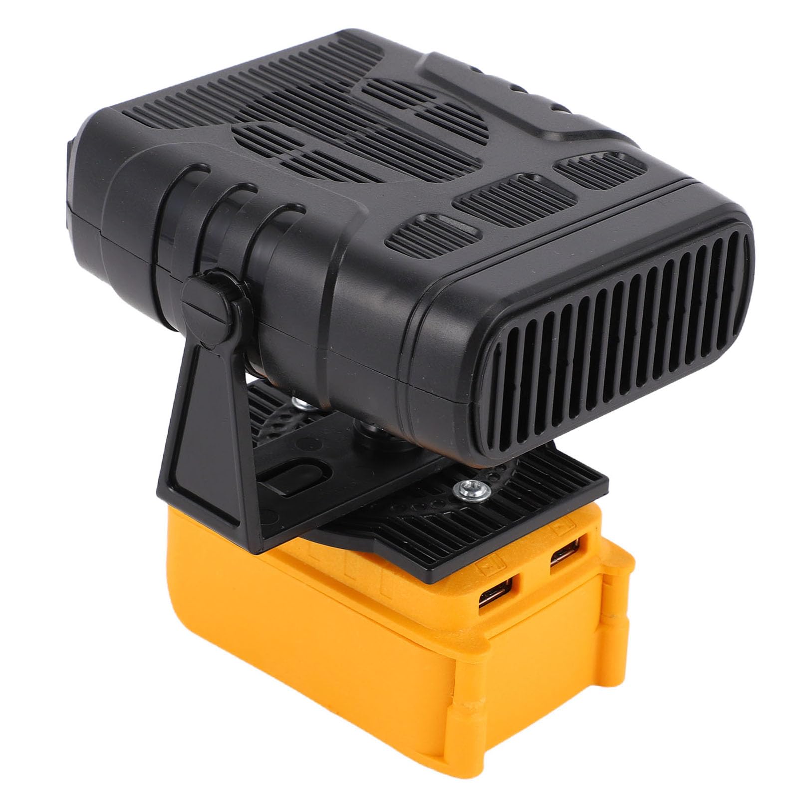 Stufa Elettrica Alimentata a Batteria, Piccola Stufa Elettrica Portatile Ricaricabile per Ufficio Camera Letto Campeggio All'aperto, 2 Uscite USB, 55-85 ℃ (senza Batteria)