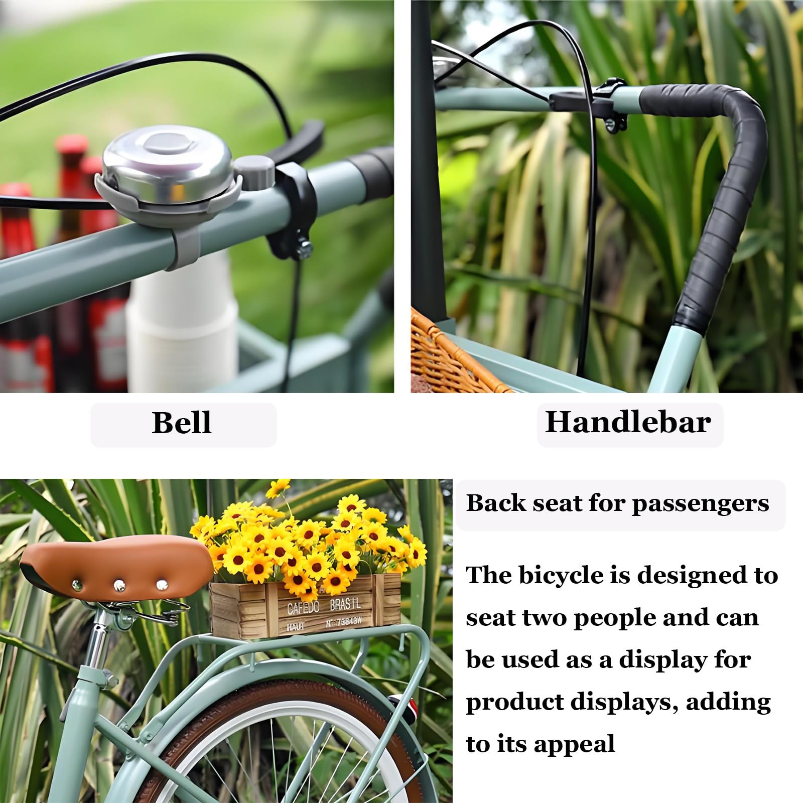 Wózek na kwiaty trójkołowy wózek vendingowy 3Wheel Retail Service & C Bike na zakupy le Food & Flower Sales Reverse Riding Utili Trike