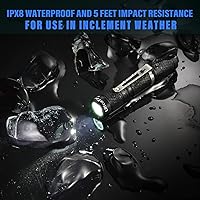 Vista 5 de UltraTac K1 180LM Ultra-Bright LED Keychain Flashlight - Waterproof AAA Mini Light Compatible with Rechargeable Batteries, Compact Pocket-Sized for