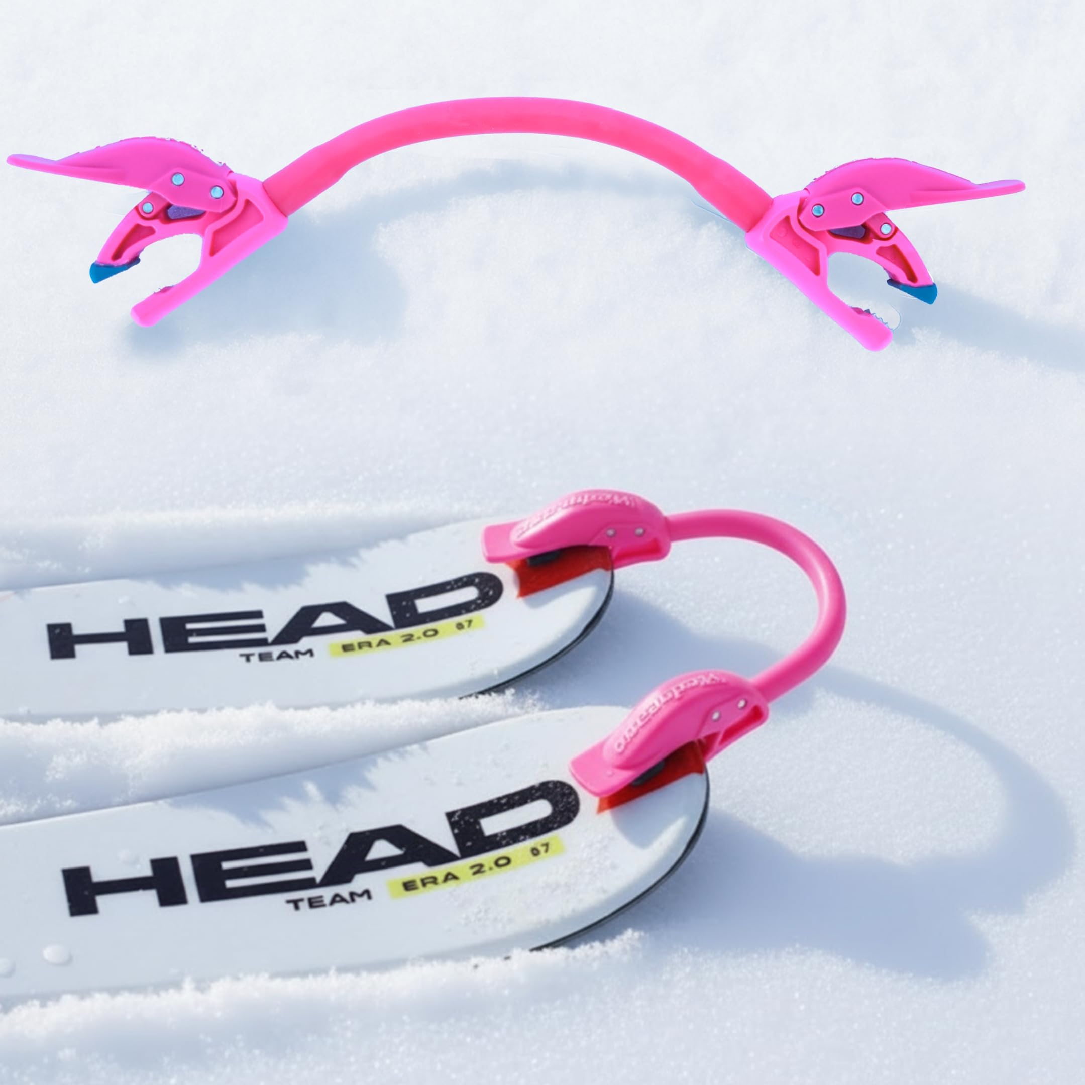 Launch Pad Wedgease Ski Tip Connector - Learn to Ski - Teaches Speed Control, Making a Wedge, Basic Turning - Portable and Durable - Perfect for Beginners