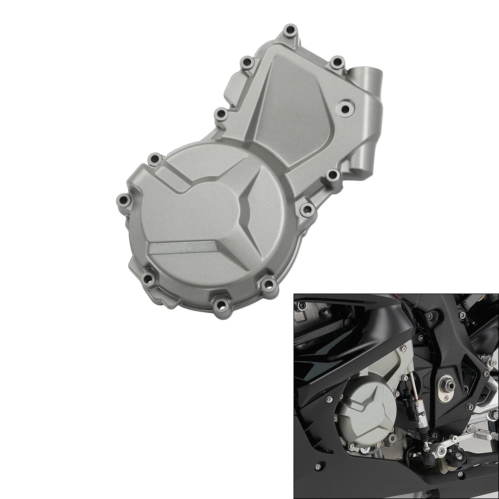 Couvercle Carter Manivelle Moto Couvercle de carter de Stator d'alternateur Convient pour S1000RR 2009-2019 HP4 2013-2014 HP4 RACE 2015