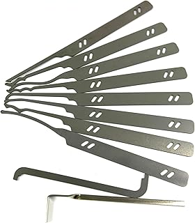 QiDAi 8-teiliges Dietrich-Werkzeug mit 2 Spannschlüsseln, Taschen-Multitool, Lockpicking-Werkzeug-Set für Lockpick und Anfänger