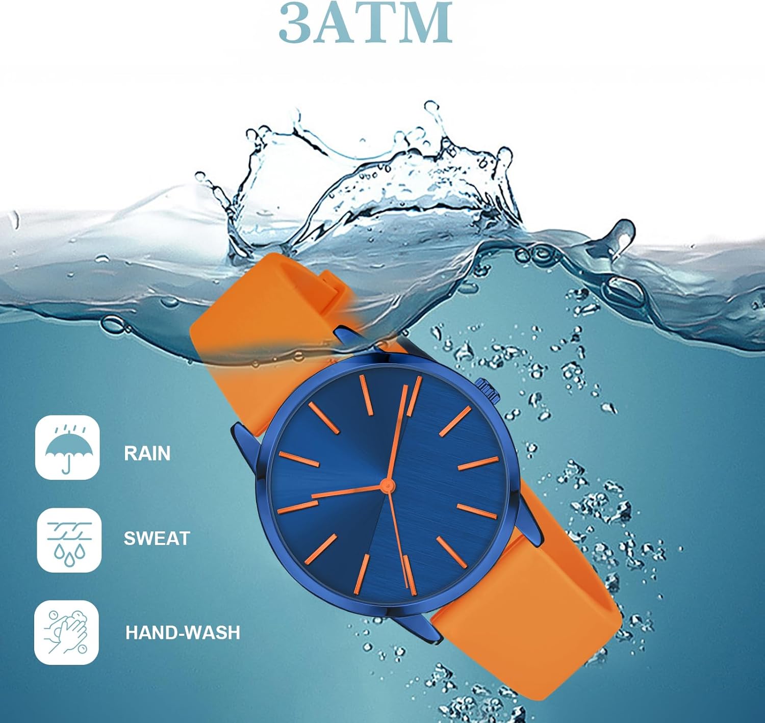 Bisley 37MM Women Watch Patchwork Watch Easy to Read Waterproof Watch - Image 5