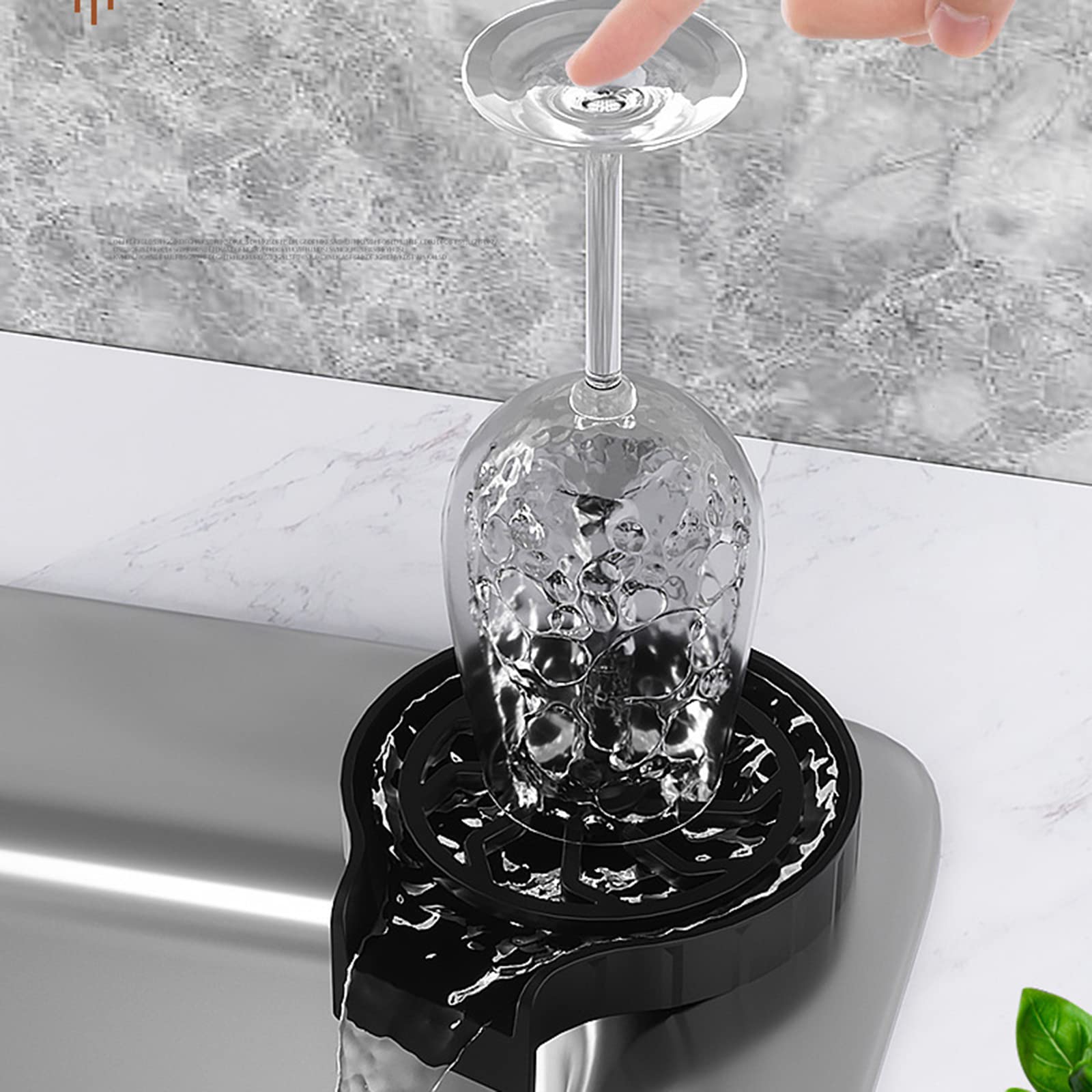 Lavabicchieri per lavello da Cucina, Lavabottiglie ad Alta Pressione, Sciacquatrice per Tazze per rubinetti, Pulitore per Tazze rotanti ABS 360, Lavabottiglie per lavello da Cucina per Bar