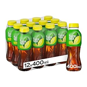Fuze Tea, Bevanda Rinfrescante Analcolica di Té al Gusto Limone e Citronella, con Zuccheri ed Edulcorante – 1 Confezione da 12 Bottiglie da 400 ml