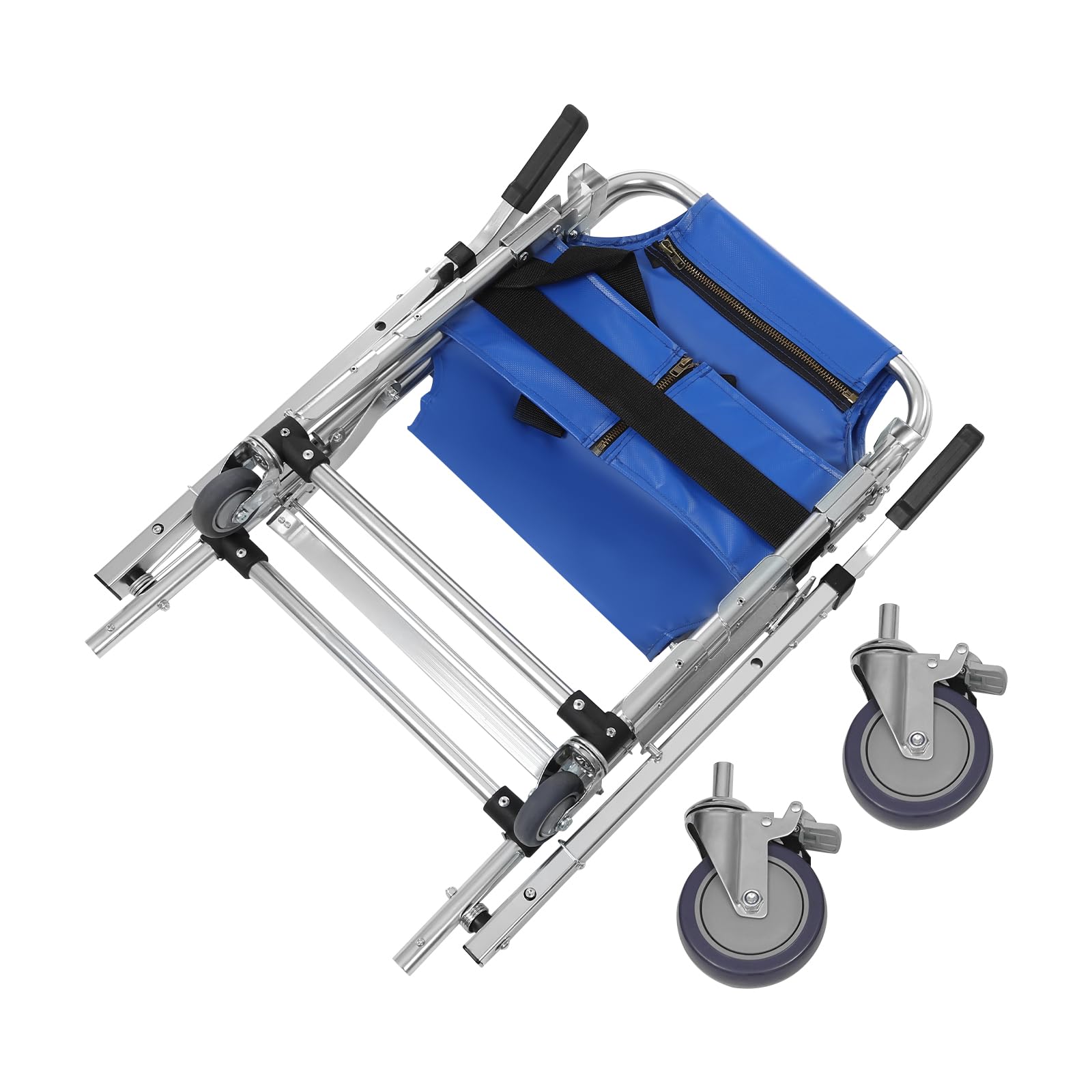MINRS EMS Chaise d'escalier ambulance de pompier Chaise d'évacuation pliable Capacité 160 kg pour le transfert de patients ou de personnes à mobilité réduite