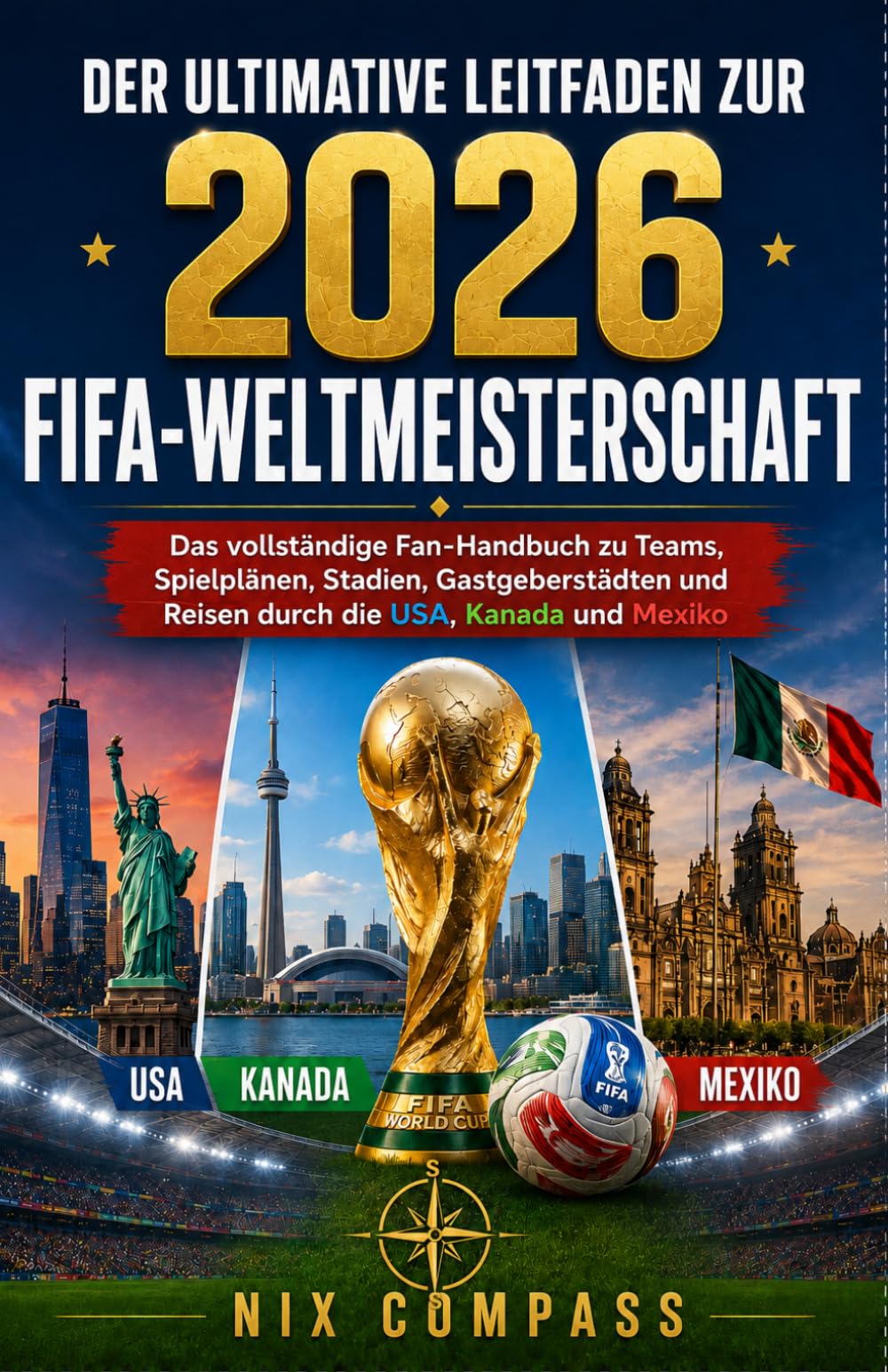 DER ULTIMATIVE LEITFADEN ZUR FIFA-WELTMEISTERSCHAFT 2026: Das vollständige Fanhandbuch für Teams, Spielpläne, Stadien, Austragungsorte und Reisen durch die USA, Kanada und Mexiko.